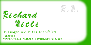 richard mitli business card